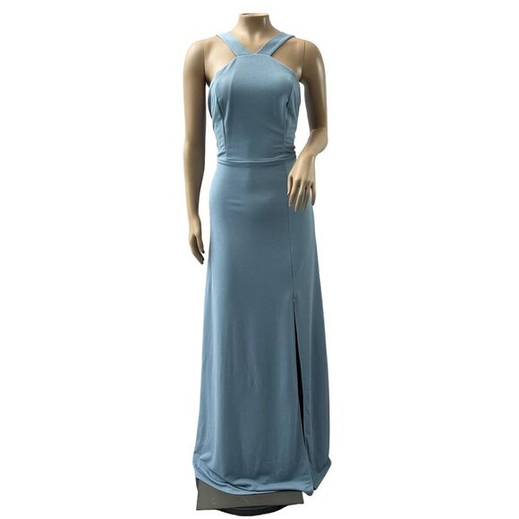 Birdy Grey Gene Dusty Blue Maxi Formal Bridesmaid Dress Large NWT - Picture 1 of 15